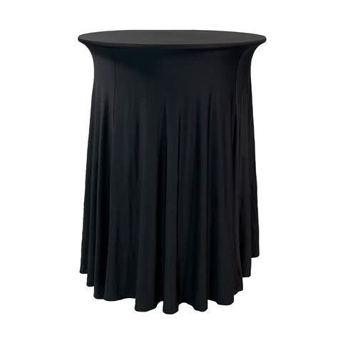30 inch Highboy Cocktail Round Wavy Draping Stretch Spandex Table Cover ...