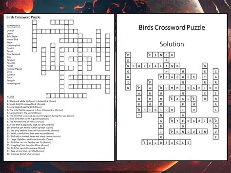 Big Extinct Bird Crossword - prntbl.concejomunicipaldechinu.gov.co