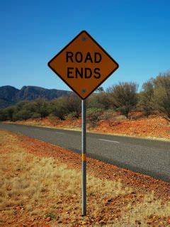 Download wallpaper 240x320 inscription, road ends, sign, road old ...