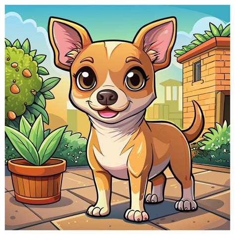 Um desenho animado de um cachorro com um rosto de desenho desenhado e ...