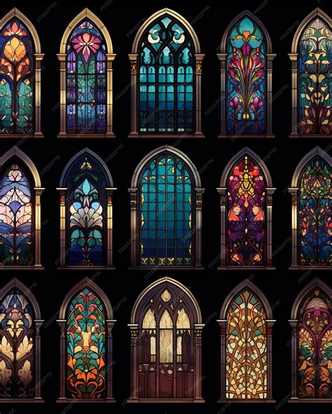 Stained Glass Window Designs Style | Premium AI-generated image