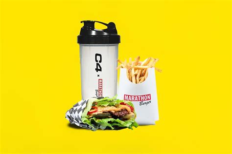 C4 Combo at Marathon Burger comes with a protein shake