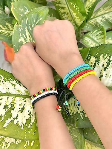 Buy Gypsie Set of 7 Beaded Bracelets friendship bracelets, rainbow ...