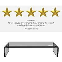 INDIAN DECOR 222470 Heavy Duty Acrylic Monitor Stand Strong Black ...