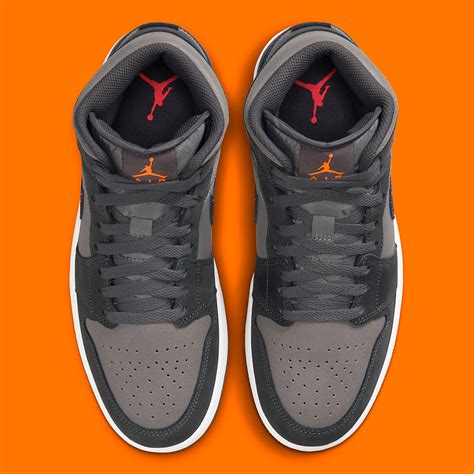 Air Jordan 1 Mid "Grey/Orange" FQ8338-017 | SneakerNews.com