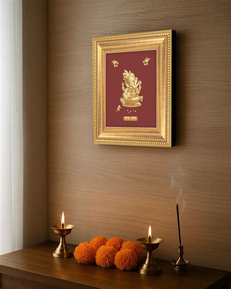 Lord Ganesha 24K Gold Frames for Home Temple & Gifting – Page 2 – Prima Art