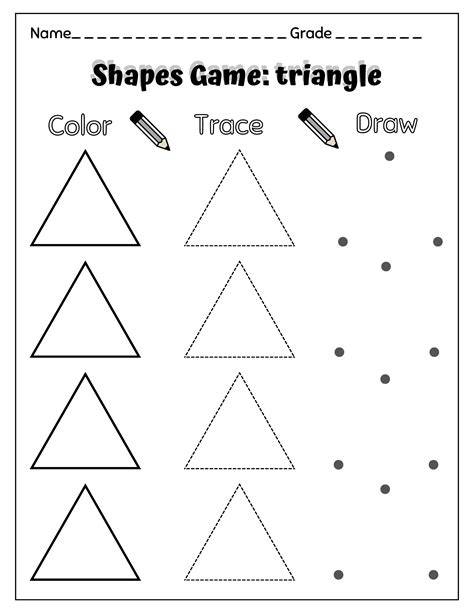 Coloring Pages Shape Triangle