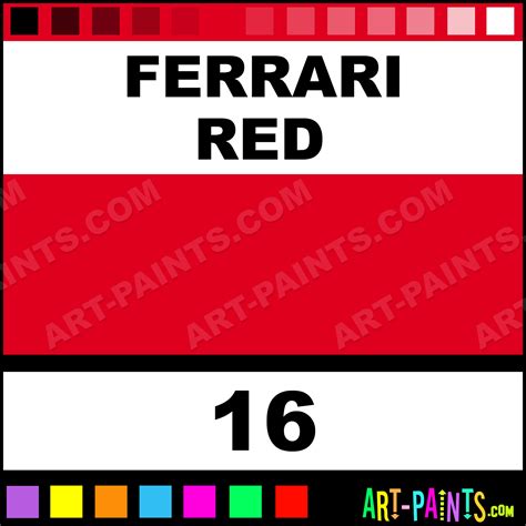 Ferrari Red Acrylic Enamel Paints - 16 - Ferrari Red Paint, Ferrari Red ...