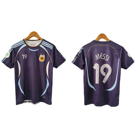 Argentina 2006 away jersey messi 19 - P771 ms retro store – MS RETRO STORE