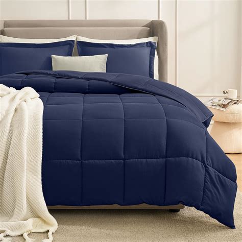 Homelike Moment Twin Comforter Set Navy Blue, Lightweight Comforter ...
