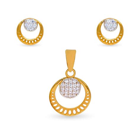 Buy quality Round Fancy 22k Gold Pendant Set in Rajkot