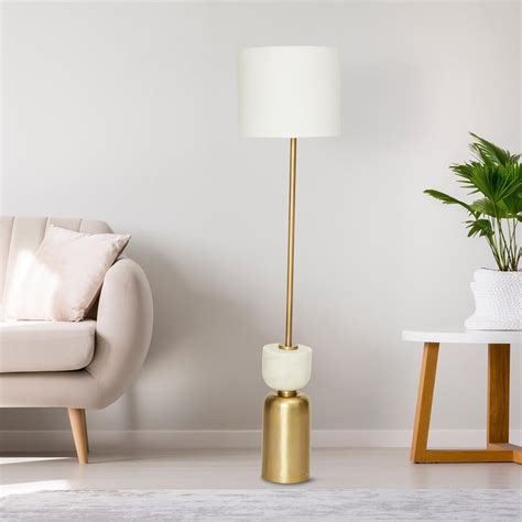 Buy Fiesta Melisa White Metal Contemporary Decor Floor Lamp from Home ...