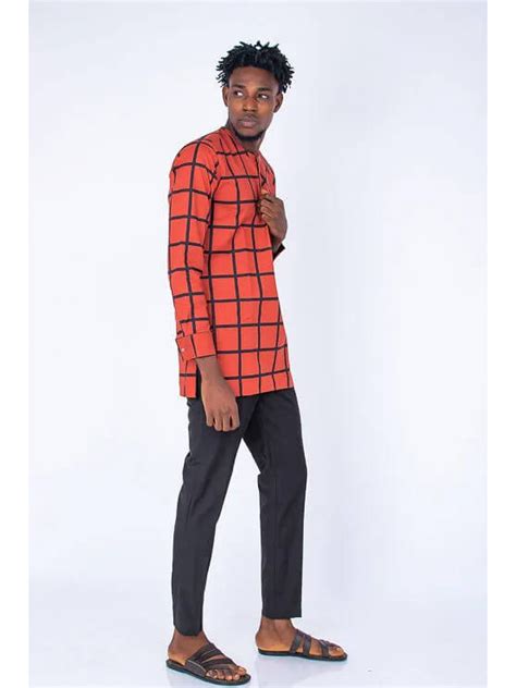 Shop New Men's Kola Kudus Tunic Top | Burnt Orange on Dexstitches in ...