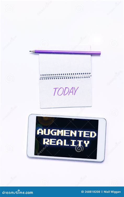 Text Caption Presenting Augmented Reality. Word for Technology that ...
