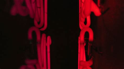 Download wallpaper 2048x1152 neon, letters, glow, black, red ultrawide ...