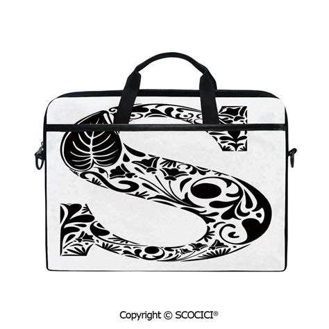 Customized Printed Laptop Bag Notebook Handbag Natural Floral Design ...