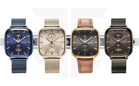 Titan Avant Garde Quartz Multifunction Anthracite Dial Brown Leather ...