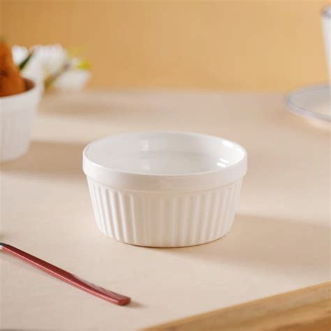 White Textured Ramekin Online - Premium Baking Dish | Nestasia