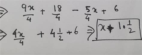 HELP ME PLEASE: 3/4(3x+6)−14(5x−24) - Brainly.in