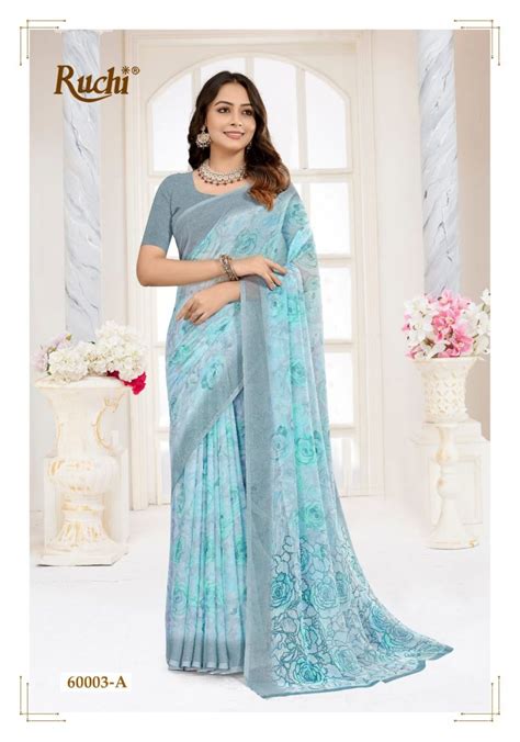 Ruchi Star Chiffon 215 Chiffon Printed Casual Wear Saree Collection