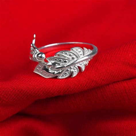 Krishna Morpankh Sterling Silver Wrap Ring For Women – Prabhubhakti