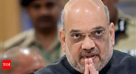 Union home minister Amit Shah conducts aerial survey of rain-ravaged ...