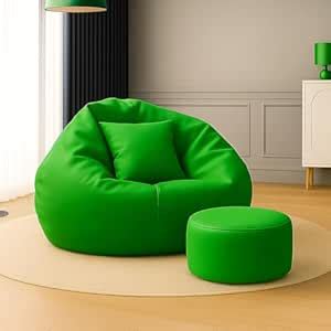 SHIRA 24 4XL Tear Drop Bean Bag with Footrest & Cushion | Premium ...