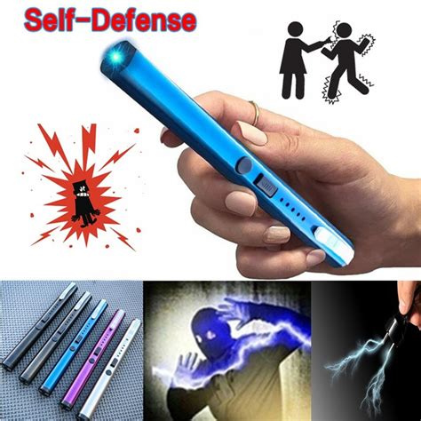 Portable Rechargeable Flashlight Usb Keychain Self-defense Protect Mini Flashlight Stun Gun ...