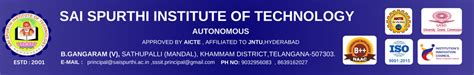 SAI SPURTHI INSTITUTE OF TECHNOLOGY