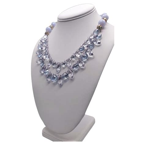 Stunning Blue Lace Agate Necklace at 1stDibs