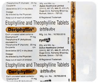 Deriphyllin Tablet: Uses, Side Effects, Price & Substitutes