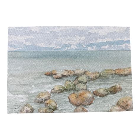 Nancy Smith Original Watercolor Seascape "The View From Beer Can Alley ...