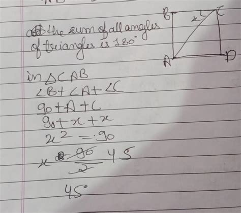 ABCD is a square. find the measure of angle DAC and angle DCA - Brainly.in