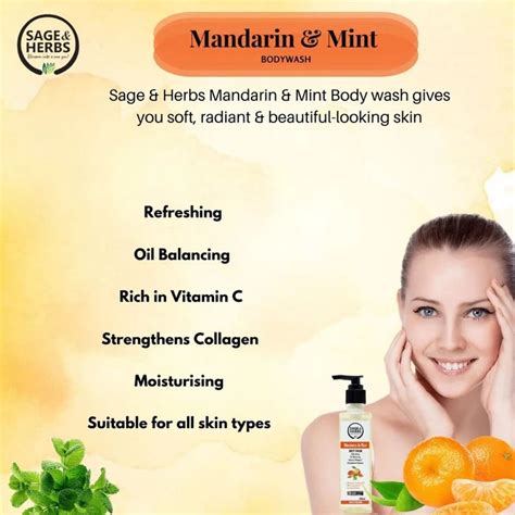 Mandarin & Mint Body Wash – Refreshing, Hydrating & Oil-Balancing ...