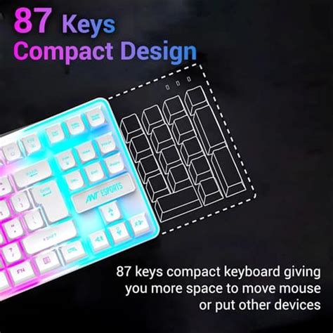 Buy Ant Esports MK720 Pro V2 White Wireless Keyboard, Best Price