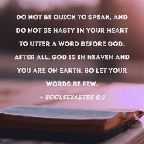 Ecclesiastes 5 2 Ref Ecclesiastes 12:2 7 For Dust You Are And To
