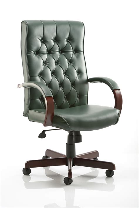 Green Leather Office Chair - Foter