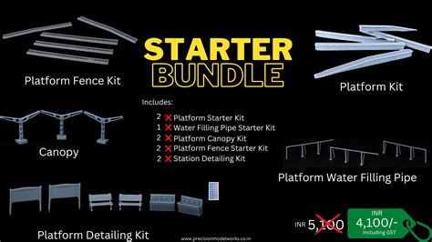 HO Station kit BUNDLE: 30" long, 2 Platforms with details, 20% SAVINGS ...