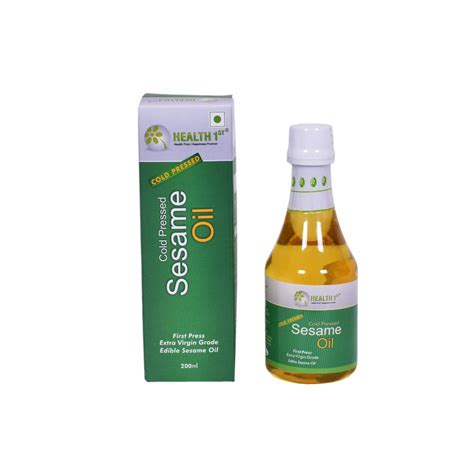 HEALTH 1st Cold Pressed Sesame Oil, 200 ml : Amazon.in: Grocery ...