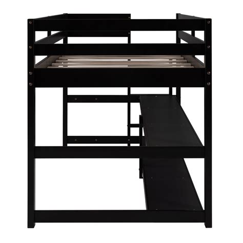 Buy Anysun Twin Loft Storage Bed, Low Study Loft Bed with Storage ...