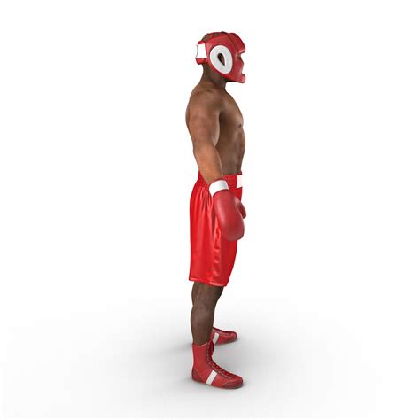 3D African American Boxer Red Suit | 3D Molier International