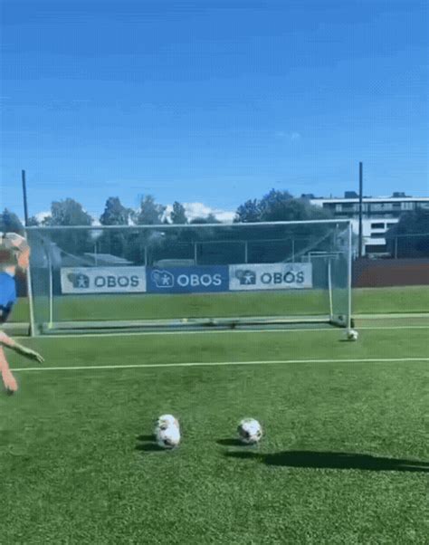 Girl Kicks Football for Goal but It Bounces Back and Hits Her Head ...
