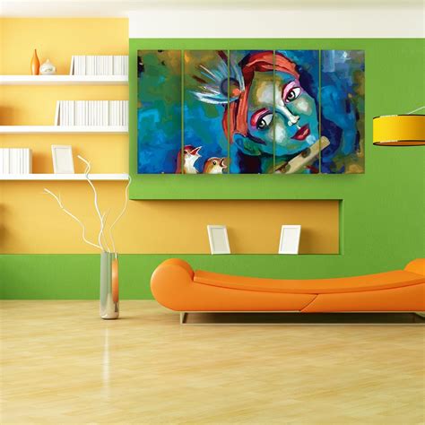 Inephos Multiple Frames Krishna Wall Painting for Living Room, Drawing ...