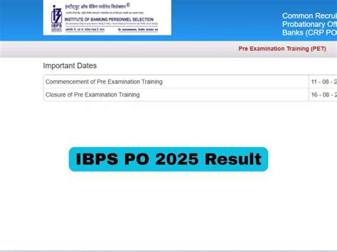 IBPS PO 2025 result date: Check expected result date and how to ...