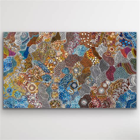 "My Country (Utopia)" Janet Golder Kngwarreye Aboriginal Art | 200cm x 113cm – Art by Farquhar