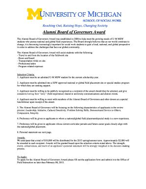 Fillable Online ssw umich Applicant - University of Michigan School of ...