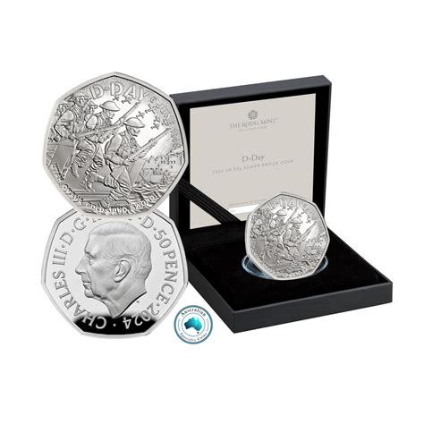 2024 D-Day 80th Anniversary 50p Silver Proof Coin – Australian Specialty Coins