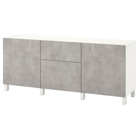 BESTÅ storage combination with drawers, white Kallviken/light grey ...
