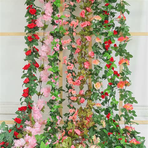 仿真玫瑰假花藤条蔓壁挂缠绕空调水管道遮挡装饰客厅吊顶塑料植物_虎窝淘