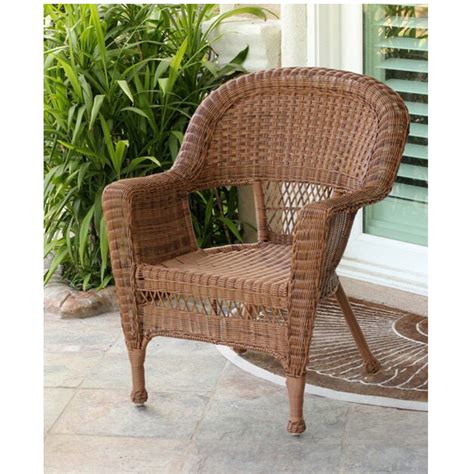 36" Honey Brown Resin Wicker Outdoor Patio Garden Chair | Pool Central